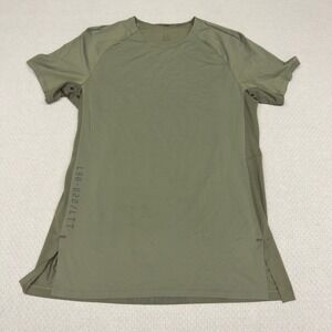 Lululemon Pulse Motivation Shirt Mens M Green Activewear Lightweight Stretch Gym